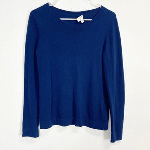 J Crew Sweater Womens XS Navy Blue Teddie Wool Blend F5199